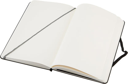 Amazon Basics Classic Lined Writing Notebook for Note Taking and Journaling, Hardcover with Elastic Closure, 240 Pages, 5" x 8.25", Black