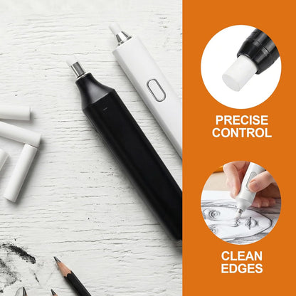 50 Pcs Mechanical Pencil Eraser Refills, White Refill Erasers for Propelling Pencils, Universal Traceless Eraser Replacement for Office Notebook Drafting