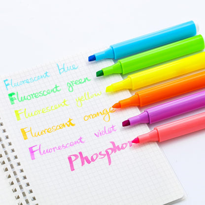 M&G 6-Pack Highlighters, Multicolor Quick-Dry No-Bleed Ink, Soft Chisel Tip Highlighters for Office Documents, Journaling, and Planners