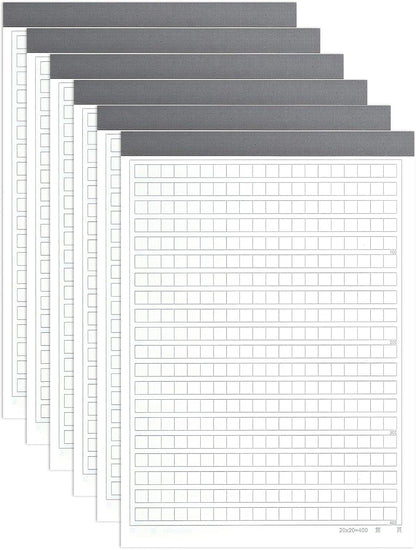 M&G 7x10 Note Pads, 6 Pack B5 Legal Pads 70 Sheets Notepads Writing Pad Graph Grid Chinese Memo Paper Tablet Kraft Cover for Work Writing Note Taking Chinese