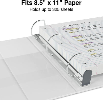 Staples Heavy-Duty 2-Inch D-Ring View Binder, Reinforced Spine, Holds Up to 450 Sheets, Gray, for Office & School