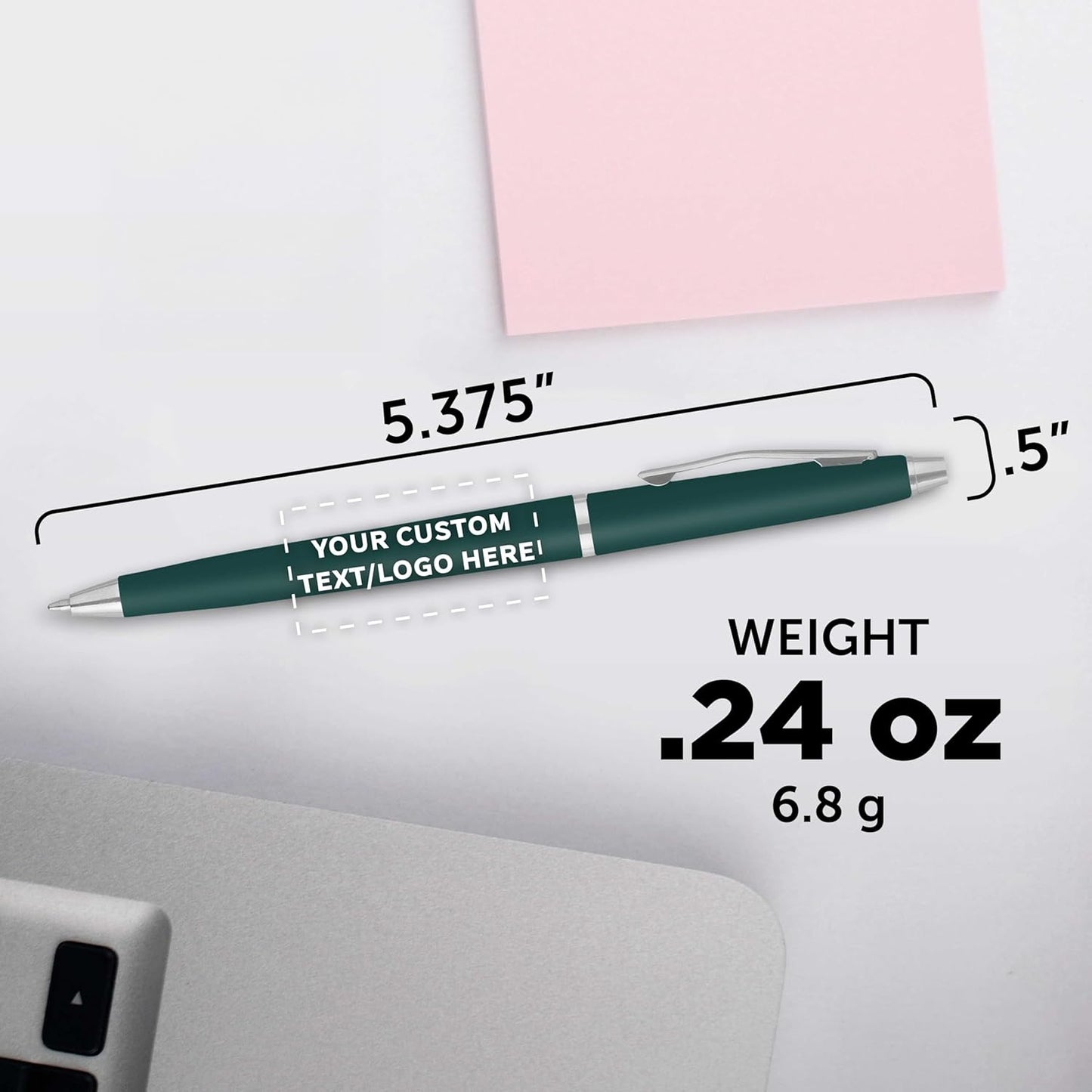 Personalized Langham Ballpoint Pens, Set of 10/50/100 by DISCOUNT PROMOS - Black Ink, Great for Office, Business, Tradeshows - Black