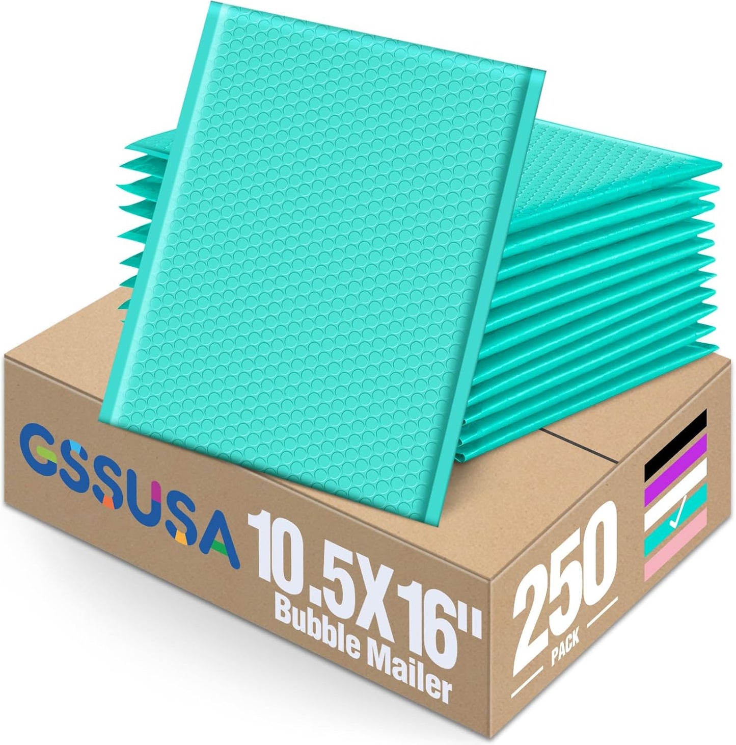 GSSUSA Black Bubble Mailers 4x8 Inches 50 Pack, Usable Size 4X7" Bubble Envelopes for Small Business, Padded Envelope, Shipping Mailers, Packaging Bags, Mailing Envelopes, Shipping Supplies
