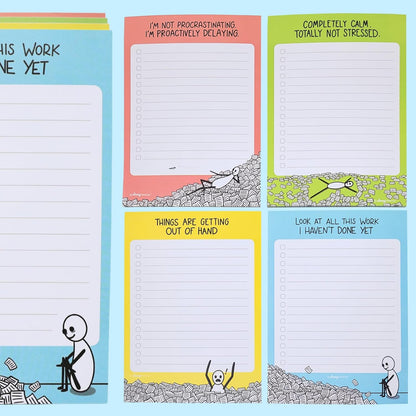 Sleazy Greetings Funny To Do List Notepad (4 Large Notepads) - 5 x 7-Inches Sarcastic Memo Pad Grocery Lists Note Pads - Funny Teacher Office Coworker Gifts for Women