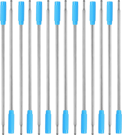 Jovitec 24 Pieces Replaceable Ballpoint Pen Refills Metal Pen Ink Refills Smooth Writing 4.5 Inch (11.6 cm) and 1 mm Medium Tip for Gifts Office(Black and Blue)
