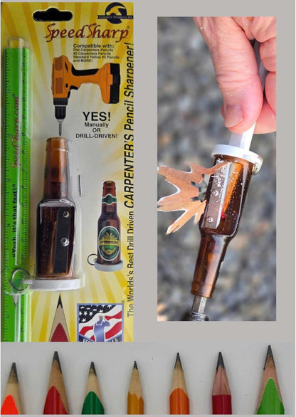Drill-Powered Carpenter Pencil Sharpener – Fast, Accurate, Heavy-Duty Tool for Pros & DIYers