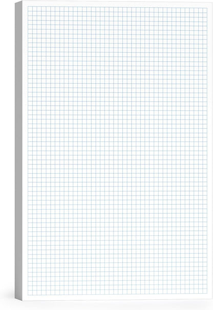 11x17 Large Graph Paper Pad, Top Glue Binding Grid Paper, 50 Sheets 1/4 Inch Graph Papers, 4x4 Quad Ruled Graphing Papers 11x17, Blueprint Quadrille for Drawings, Drafting