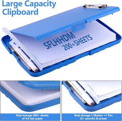 SFLHHDM Purple Clipboard, Clip Boards 8.5x11, Teacher Clipboards with Storage, Plastic Clipboard with Pen Holder, Clipboards Storage for Women Teachers Work, School & Office Supplies