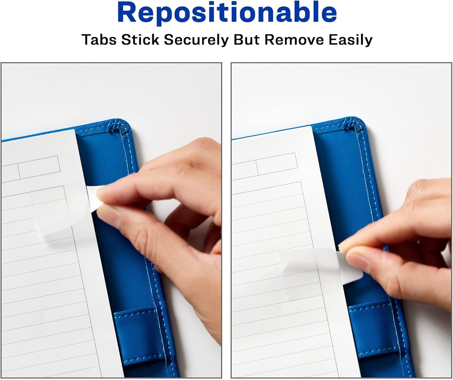 Avery Mini Ultra Tabs, 1" x 1.5", 2-Side Writable, White, 40 Repositionable Tabs (74788)
