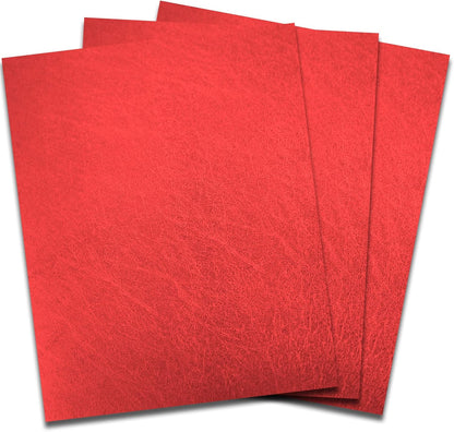 Binditek 100 Pack 16 Mil Leather-Textured Heavyduty Polycovers, Plastic Binding Presentation Covers, Letter Size, 8-1/2 x 11", Square Corners, Un-Punched, Black
