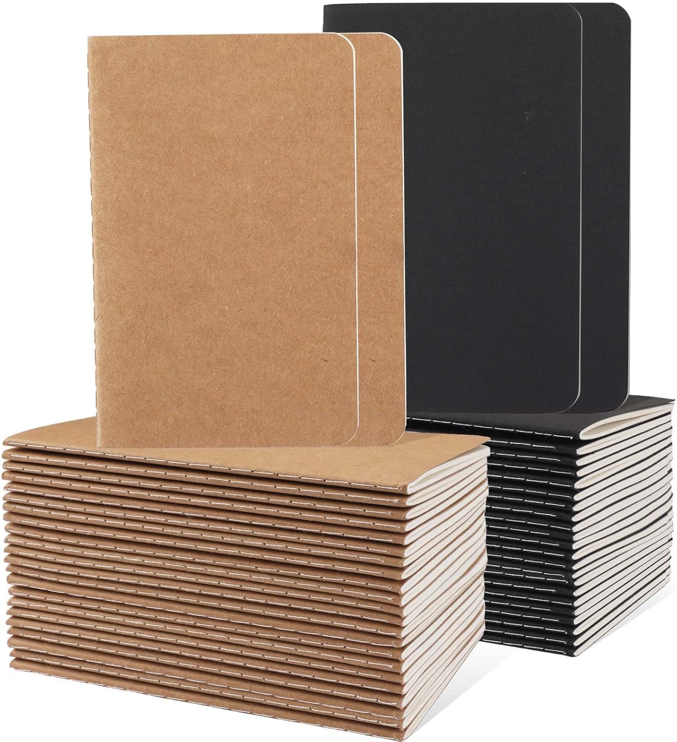 Oucaru 48PCS Pocket Notebook, 3.5" x 5.5", 8 Color, 52 Pages Blank Notebook Mini Notebook Journal, Small Notebook Memo Notepad for Students, Traveler, School Supplies