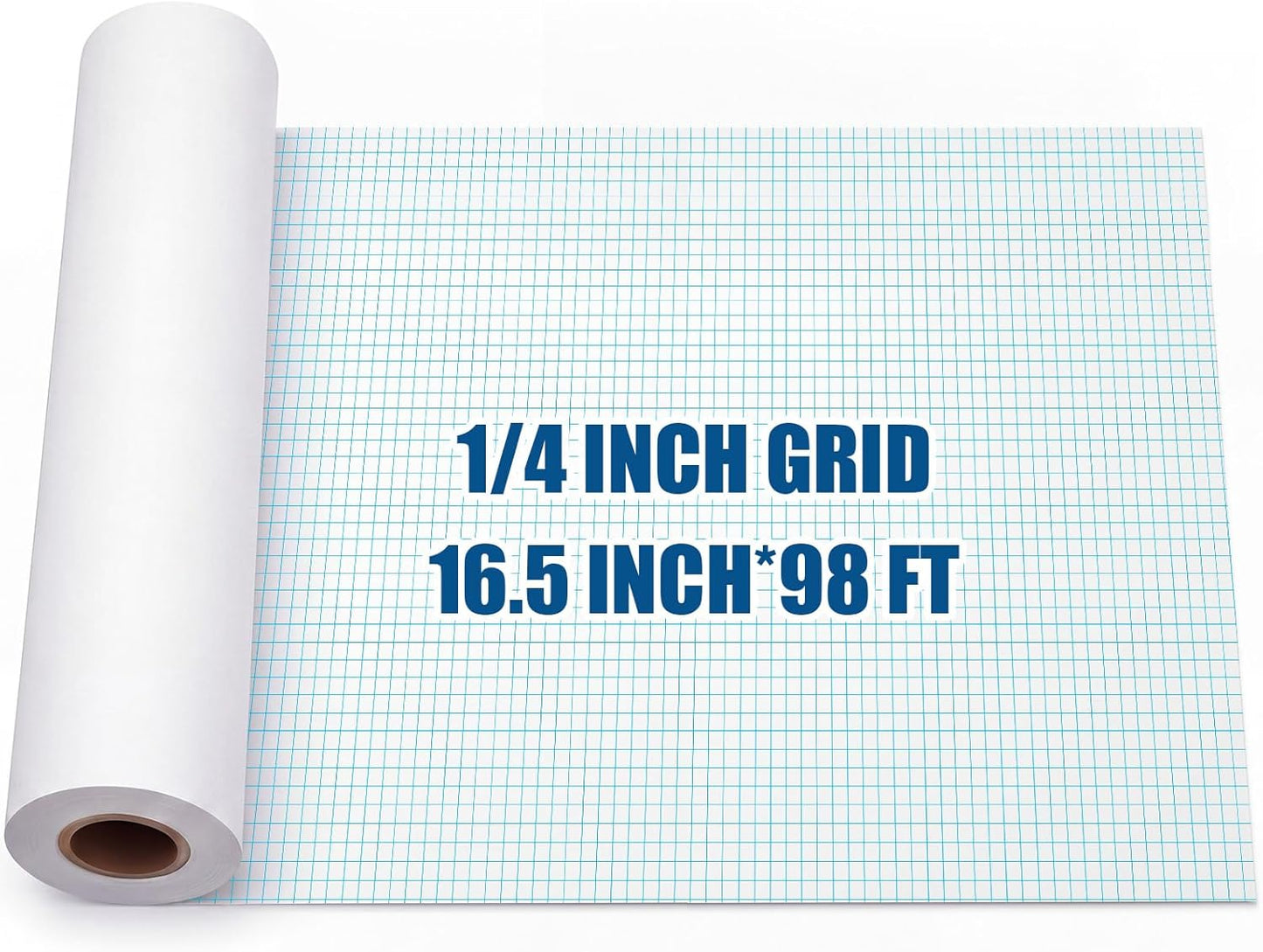 Jetec 1 Roll Large Grid Graph Paper Roll 1" Grid 16.5 Inch x 98ft Sewing Pattern Paper for Back to School Classroom Teaching Drafting Supplies Kids Students Gifts