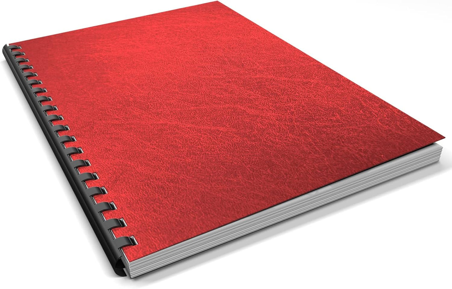 Binditek 100 Pack 16 Mil Leather-Textured Heavyduty Polycovers, Plastic Binding Presentation Covers, Letter Size, 8-1/2 x 11", Square Corners, Un-Punched, Black