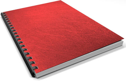 Binditek 100 Pack 16 Mil Leather-Textured Heavyduty Polycovers, Plastic Binding Presentation Covers, Letter Size, 8-1/2 x 11", Square Corners, Un-Punched, Black