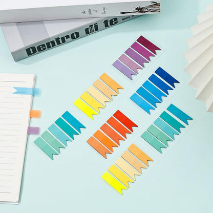 Temiary 1200 Pieces Transparent Sticky Index Tabs, Page Markers for Annotating, Translucent Morandi Arrow Flag Tab for Bookmarks Bible Tabs Notebook School Supplies
