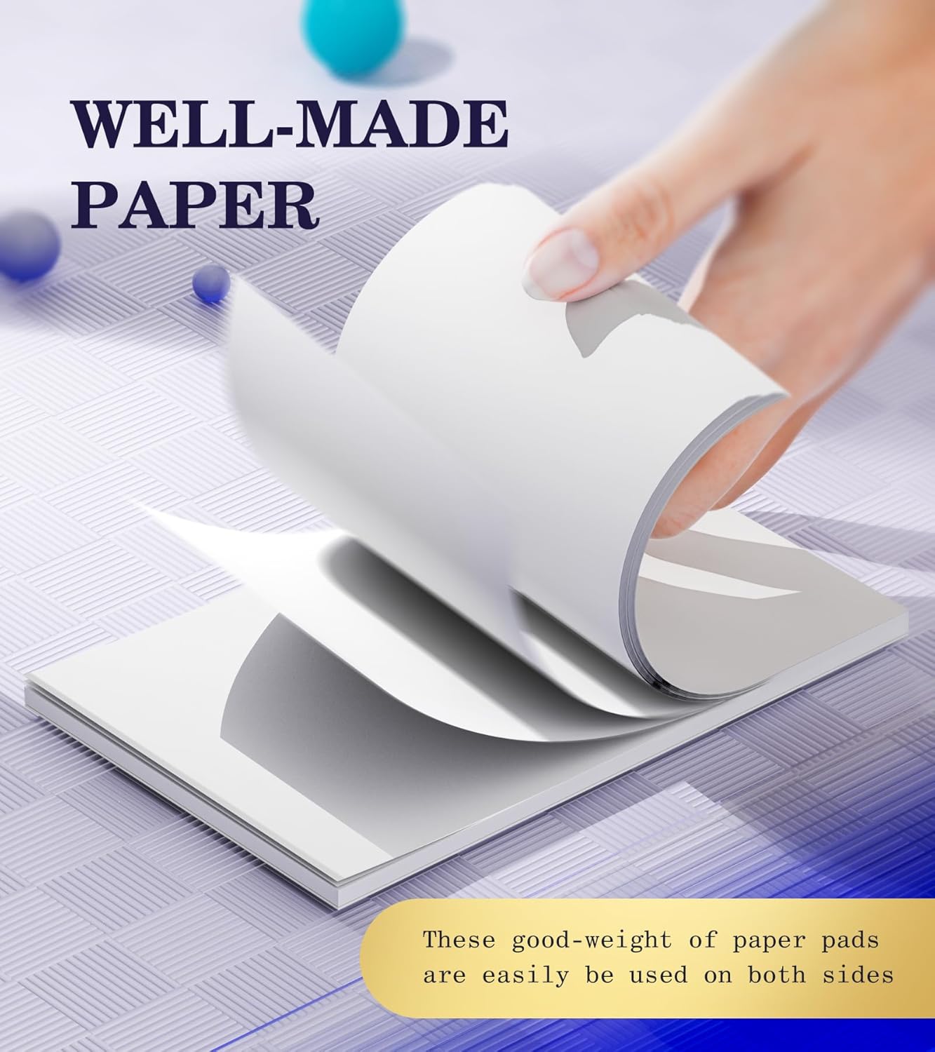 Notepads 3x5, 6 Pack Small Note Pads, Server Note Pad, Scratch Pads 3x5, Memo Pads White Paper, 50 Sheets per Blank Note pads 3''x5'', Small Writing Pads Pocket Notepads for Office School Home Supplies