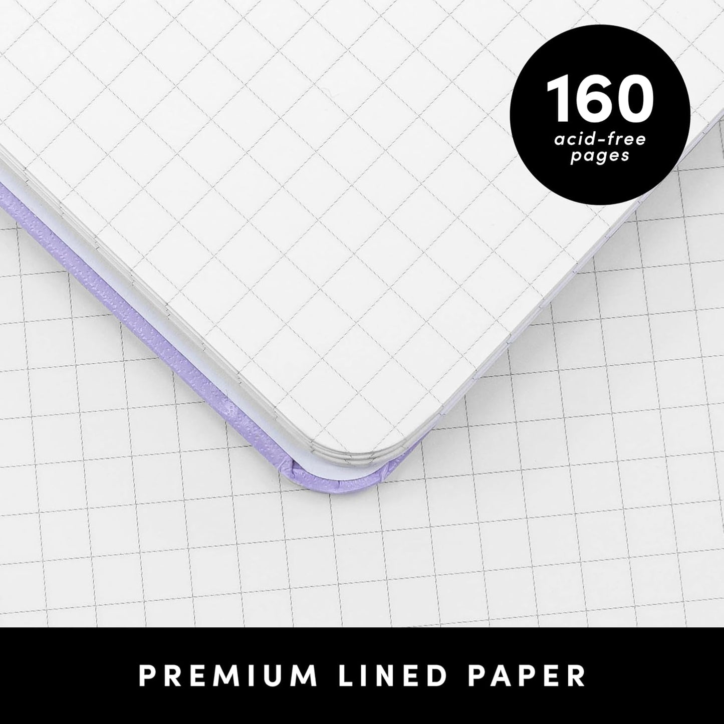 PAPERAGE Lined Spiral Journal Notebook, (Black), 160 Pages, Hardcover Journal for Women & Men, Medium 5.5 in x 8 in - 100 GSM, Thick Paper, Spiral Notebook for Work, School & Journaling