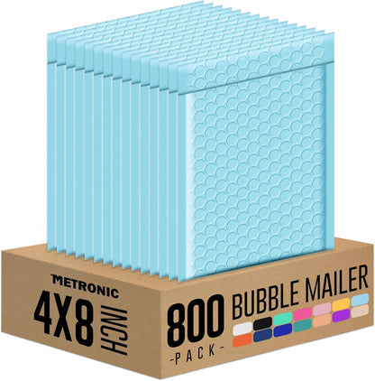 Metronic Bubble Mailers 6x10 Inch 100 Pack Black Usable Size 6x9" Opaque Padded Envelopes Waterproof Bubble Envelopes Cushioning Mailer for Small Business Mailing Makeup Jewelry Gifts