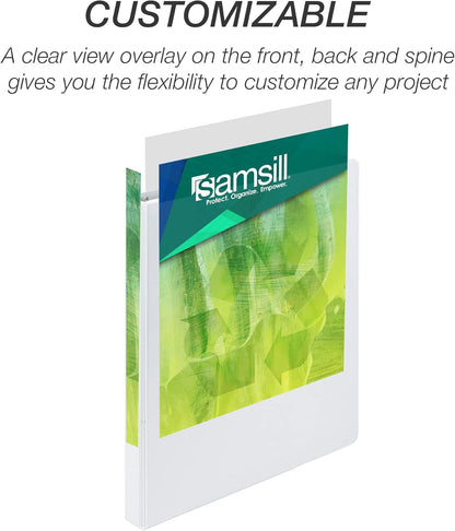 Samsill Plant-Based 2 Inch Durable Round Ring, View Binder, Eco-Friendly, USDA Certified Biobased, Single, Turquoise