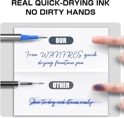 Gel Ink Rollerball Pen Refills - Amazing Luxury Ballpoint Pen Refills 0.5mm, Blue 6-Pack. Compatible with Scriveiner/BEILUNER/WEMATE/Pilot G2/YIVONKA/Waterman/Penneed Luxury Pen and Fancy Pen