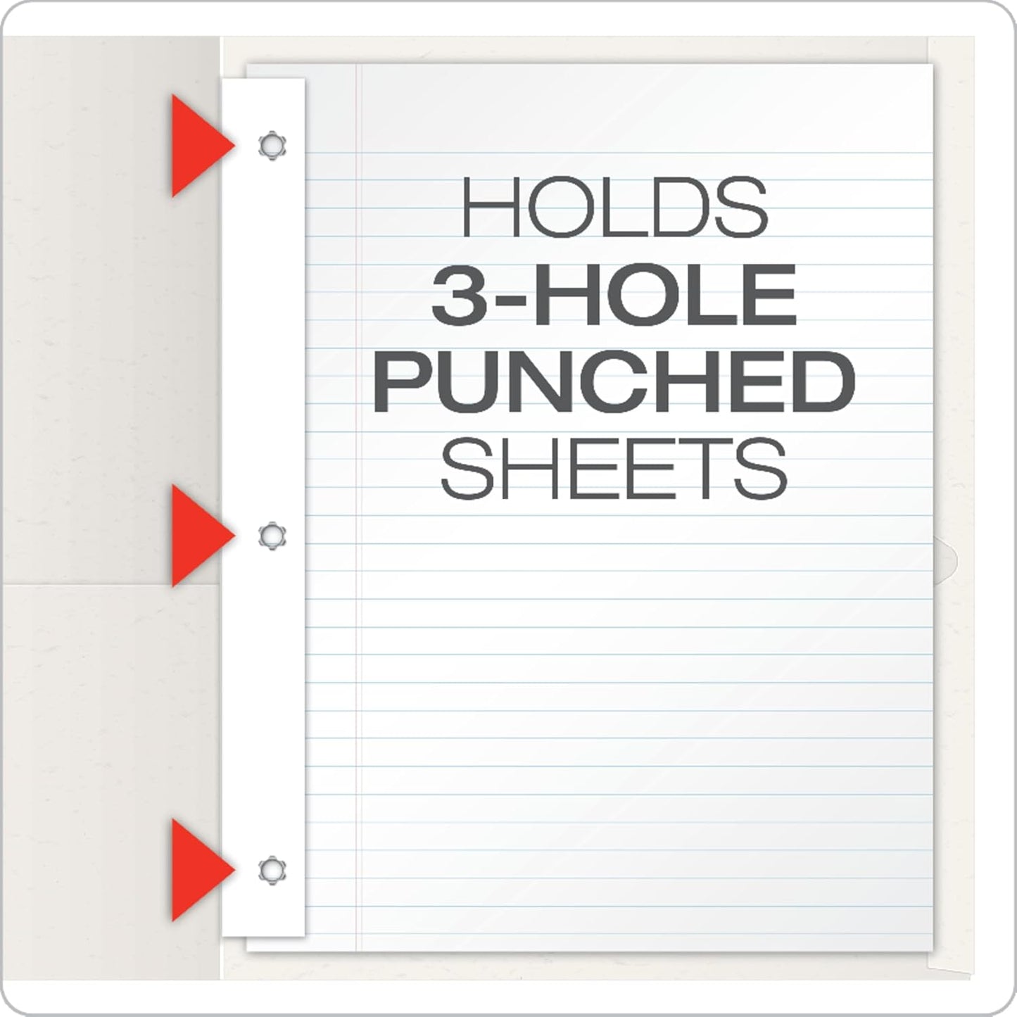 Oxford Two-Pocket Folders w/Fasteners, Red, Letter Size, 25 per Box (57711)