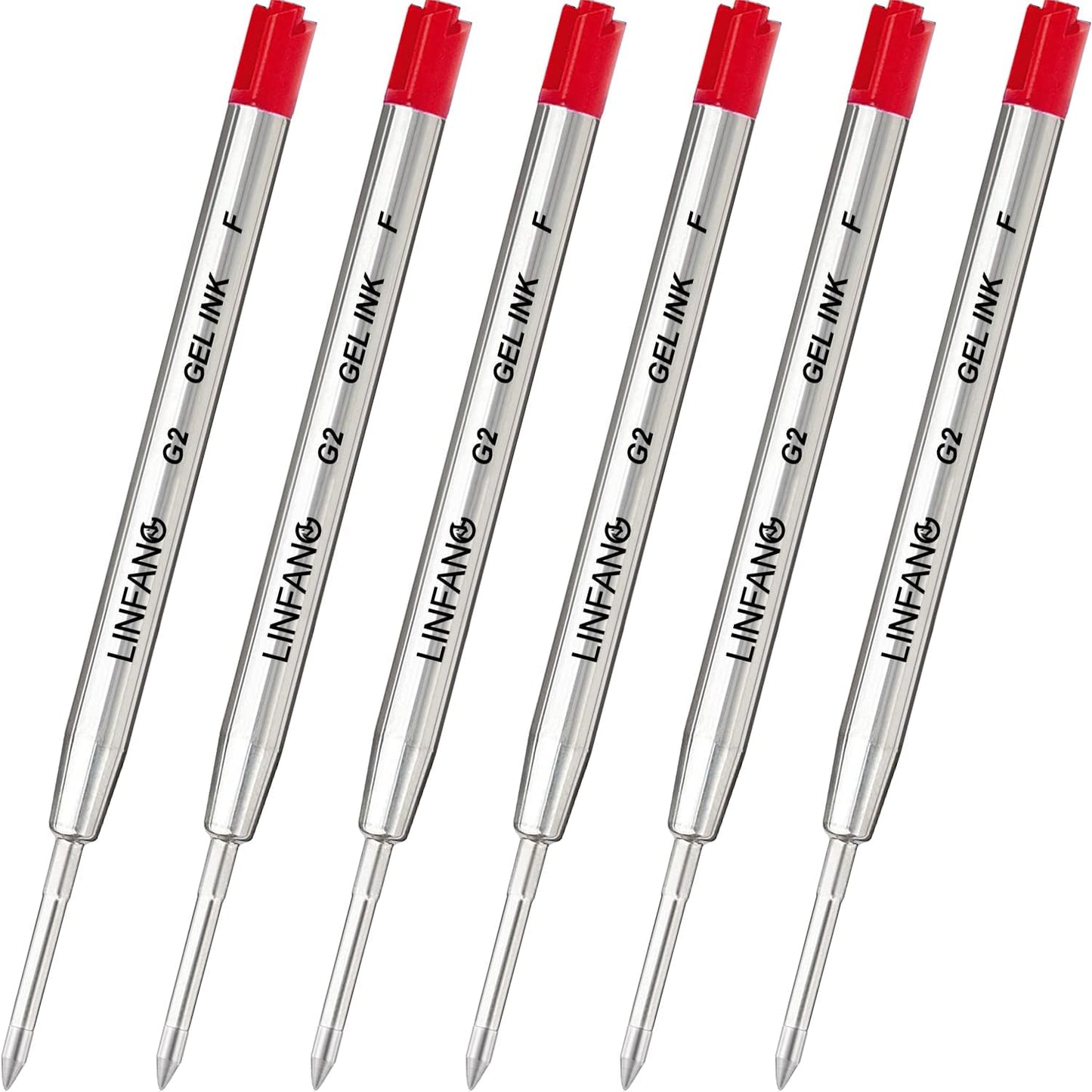 Black Gel Ink Pen Refills Ballpoint Black, 12 Pack Gel Pens Refills Fine Point 0.5mm Tip Smooth Writing Pen Refill (12 Black)
