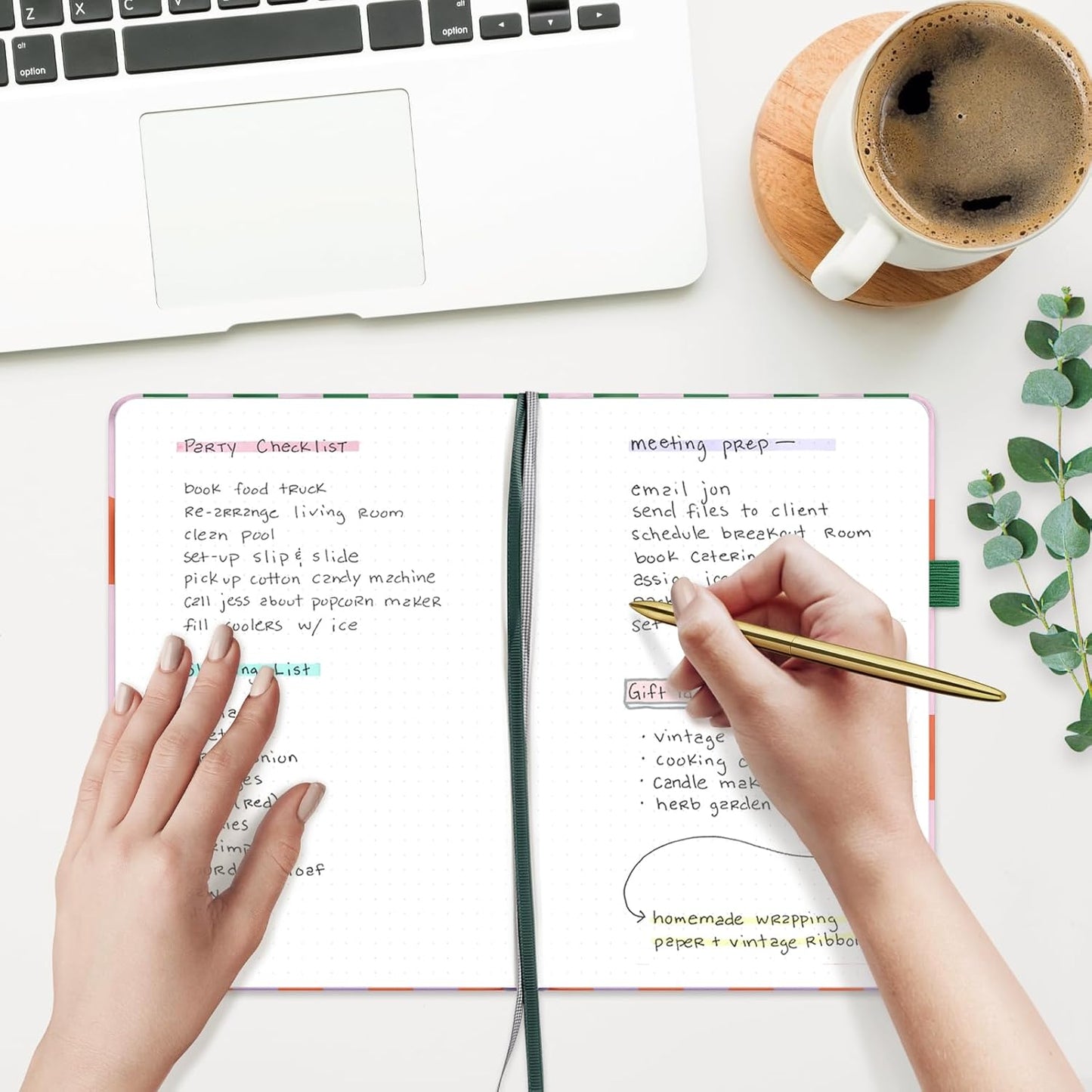 &And Per Se Lined Journal Notebook, 160 Pages, A5 5.7 x 8 inches College Ruled Thick Paper Notebook Journals for Writing, Hardcover Notebooks for Women Men Office School (1 Pack, Green) - Colors A