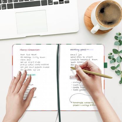 &And Per Se Lined Journal Notebook, 160 Pages, A5 5.7 x 8 inches College Ruled Thick Paper Notebook Journals for Writing, Hardcover Notebooks for Women Men Office School (1 Pack, Green) - Colors A