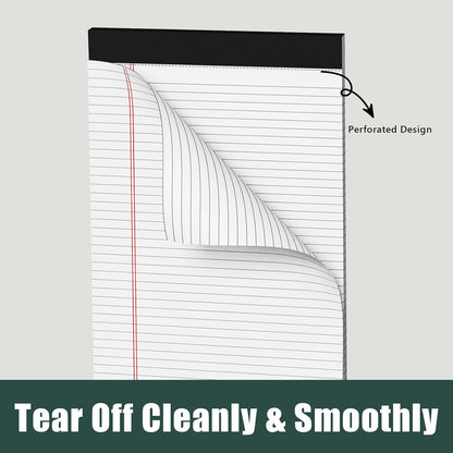Legal Pads 8.5 x 11 College Ruled Note Pads 8.5 x 11.75 Yellow Notepad 80gsm Lined Paper Pads, 30 Sheets per Pad, 2 Pack Perforated Writing Pads Perfect for Office, Home, School