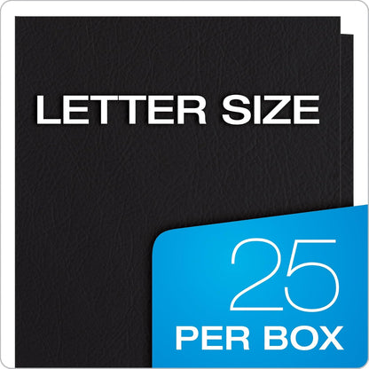 Oxford Twin-Pocket Folders, Textured Paper, Letter Size, Dark Blue, Holds 100 Sheets, Box of 25 (57538EE)
