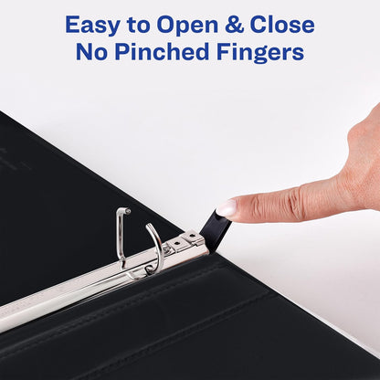 Avery Heavy-Duty View 3 Ring Binder, 2" One Touch Slant Rings, Holds 8.5" x 11" Paper, 1 White Binder (05504)