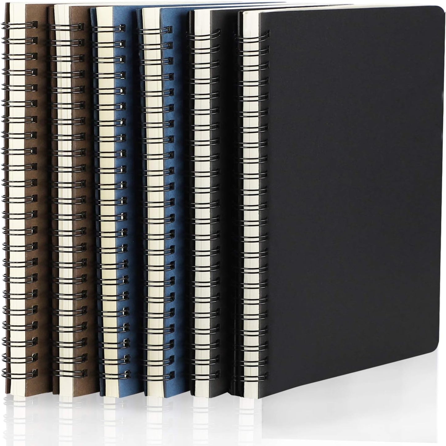 EUSOAR Spiral Lined Notebook, A5 3packs 5.5"X8.3" 120 Pages Lined Travel Notebooks Journal, Memo Notepad Sketchbook, Students College Office Business Diary Ruled Spiral Book Journal-3Colors Covers