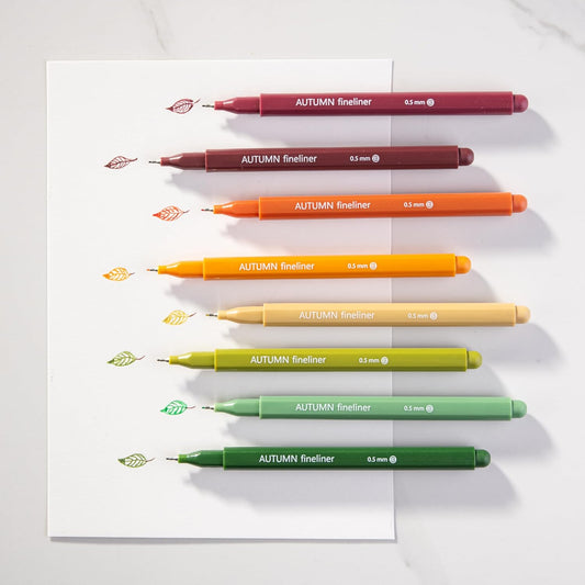 DIVERSEBEE Fine Tip Pens, 8 Bible Pens No Bleed Through, Assorted Colors, 0.5mm Fine Point Fineliner Markers for Journaling, Bible Study Journaling Supplies and Accessories (Winter)