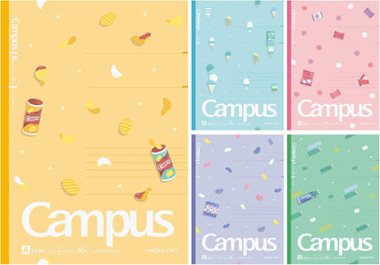 KOKUYO Composition Notebooks, 5 Pack Campus Semi-B5 Comp Book with Dot B 6mm Ruled, 30 Sheets, School Lined Notebook in Shear Stone, Journal Notebook for Women Work Study Note Taking(NO-GS3CWBT-L1X5)