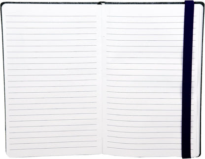 Samsill Large Hardcover Notebook, 240 Lined Notebook Pages, Black, 7.5 x 10 Inch