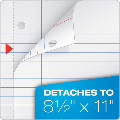 Oxford Spiral Notebook 3 Pack, 1 Subject, Wide Rule Journal, Durable Plastic Covers, 1 Pocket, 8.5 x 11 Inches, 100 Sheets, Red, Green, Blue (89802)