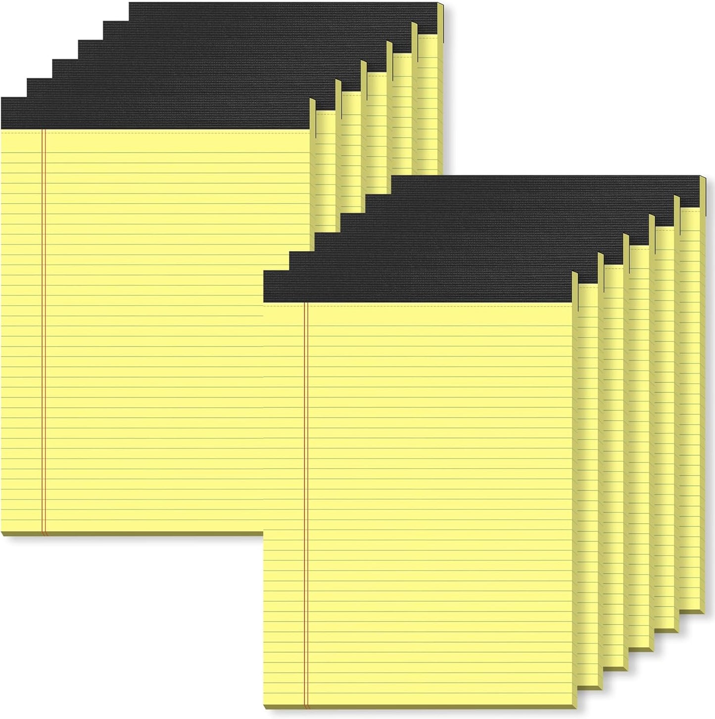 Note Pads 5x8, Narrow Ruled Legal Pad, Multicolor Small Notepads, 30 Sheet/notepad, 8 Pack Colored Legal Pads, Pink Legal Pad, Purple Notepad, Perforated Lined Note Pads for Study, Office, To-Do Lists