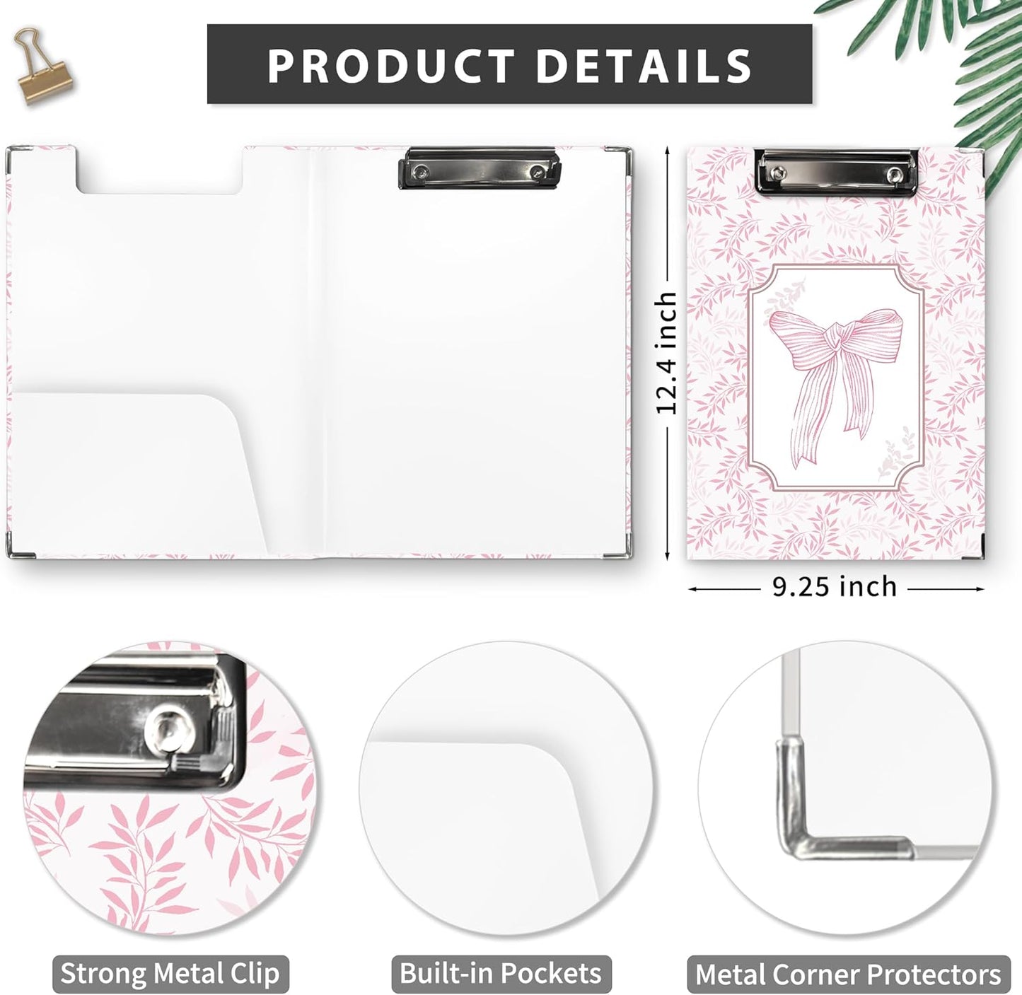 Dog Animal Clipboard Folio with Storage, Cute Dogs Decorative Clipboard Folder, Puppy Dog Clipboards for Women Kids, Life is Better with Dogs Gifts Office School Supplies, 12.4x9.2In
