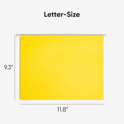 Smead Standard Hanging File Folders, 25 Count, Assorted Primaries, 1/5-Cut Adjustable Tabs, Letter Size (64059)