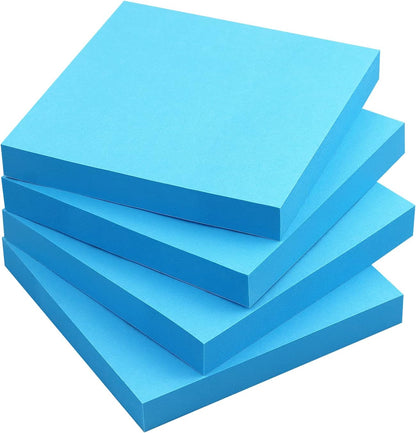Sticky Notes 3x3 Self-Stick Notes Bright Colors Sticky Notes 4 Pads 100 Sheets/Pad (Yellow)