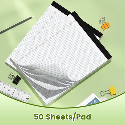 12pcs 5x8 Inch Yellow Note Pads Legal Pads, College Ruled Writing Legal Pads, 360 Sheets Total, Notepad for Students, Office & Home | Bulk Supply for Notes, Lists & Planning | Premium Quality Paper