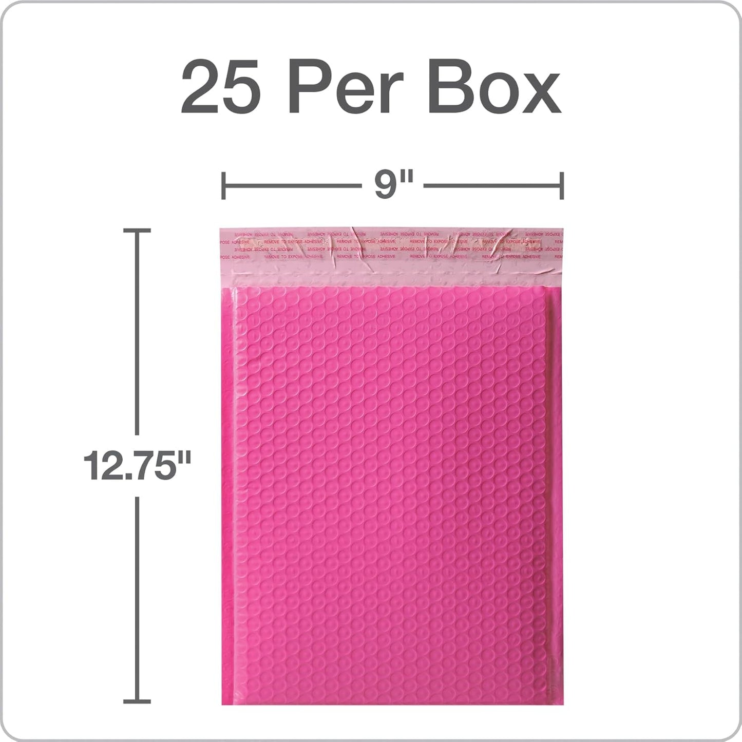Quality Park Bubble Mailers, 8.5 x 11 Shipping Envelopes, Water Resistant White Poly Padded Envelopes, Redi-Strip Peel Off Closure, 25/Box (QUA85859)