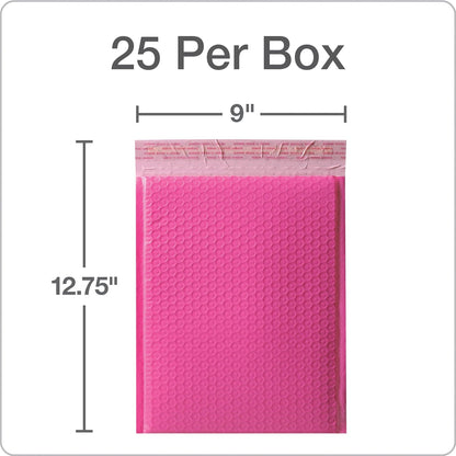 Quality Park Bubble Mailers, 8.5 x 11 Shipping Envelopes, Water Resistant White Poly Padded Envelopes, Redi-Strip Peel Off Closure, 25/Box (QUA85859)