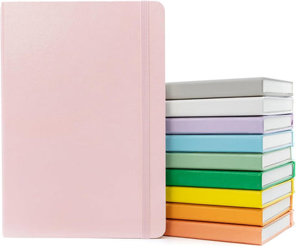 PAPERAGE Lined Journal Notebook, (Black), 160 Pages, Medium 5.6 in x 8 in - 100 GSM Thick Paper – Hardcover Journaling Notebook for Work, School & Note Taking