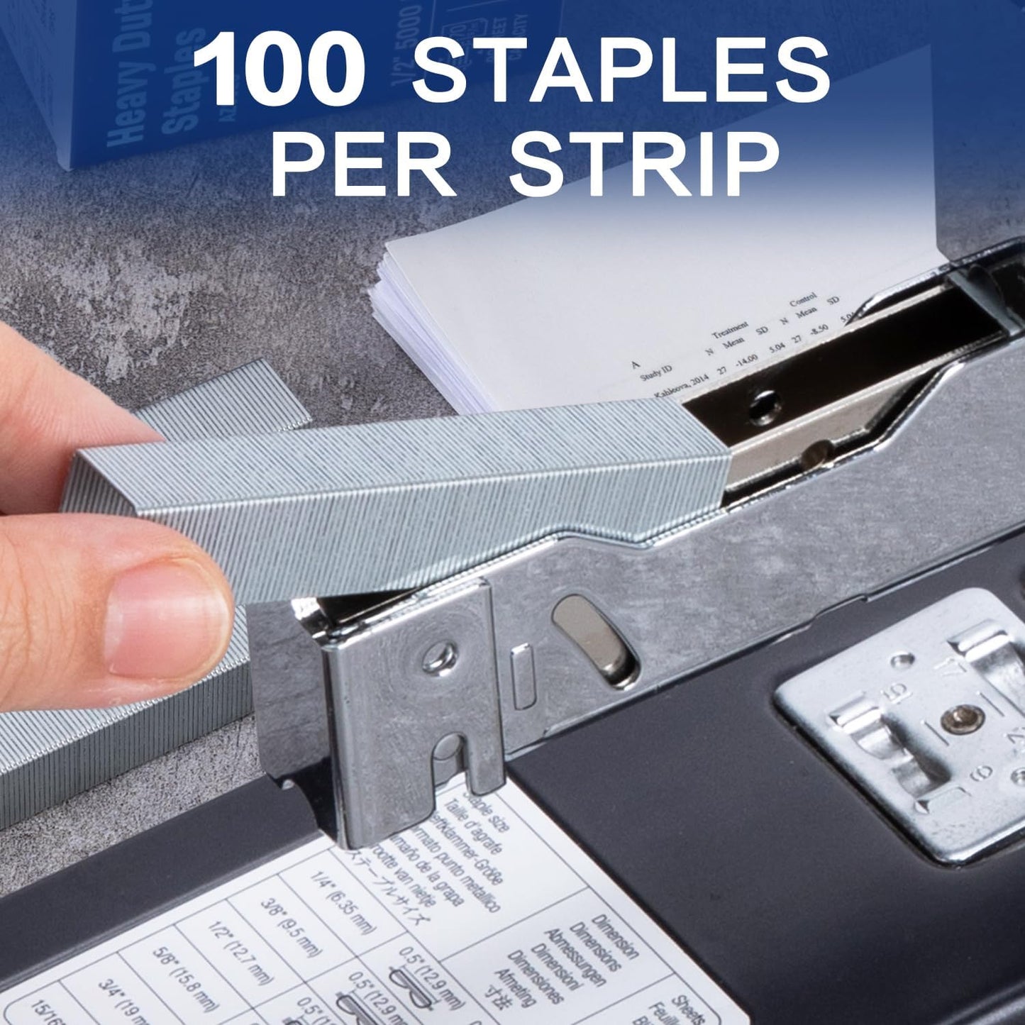 Deli Staples, 10000 Staples, Standard Staple for Desktop Staplers, 1/4'' Length, 210/Strip, 2 Boxes of 5000 Each