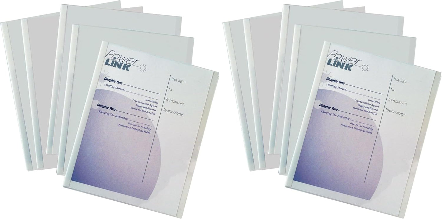 C-Line Report Covers with Binding Bars, Red Vinyl, Red Bars, 8.5 x 11 Inches, 50 per Box (32554)