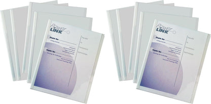 C-Line Report Covers with Binding Bars, Red Vinyl, Red Bars, 8.5 x 11 Inches, 50 per Box (32554)