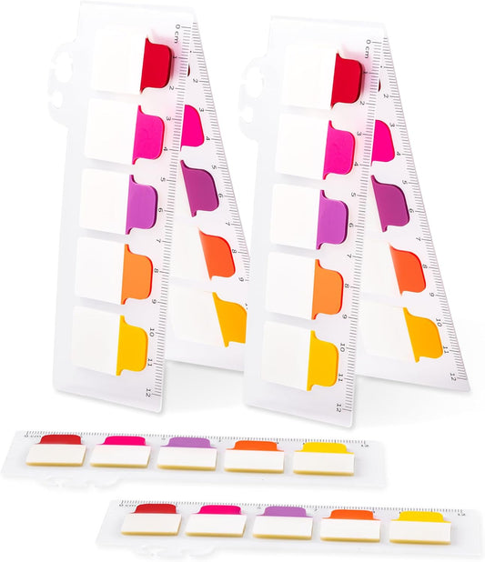 Golcellia Sticky Tabs - 600 Sheets Notebook Tabs - Sticky Flags, Index & Page Tabs - Durable Divider & Binder Tabs for Books & Bibles（6 Pcs, 5 - Color）