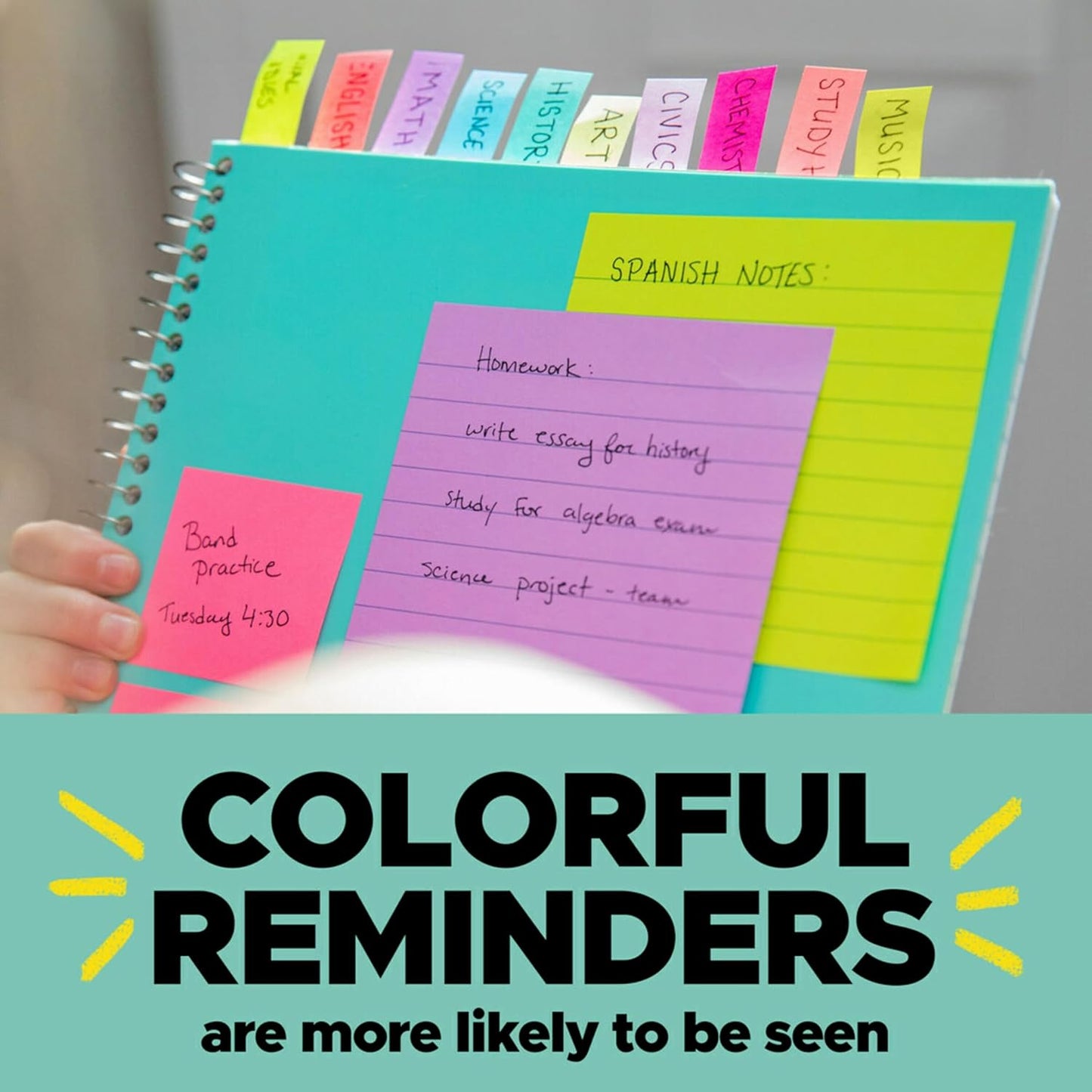 Post-it Flags 683-5CF, 5 Colors, 0.47 inch x 1.70 inch, Set of 2, 200 Total Flags