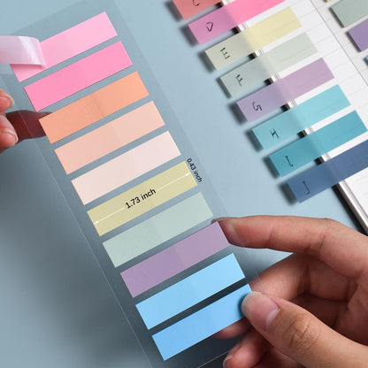 Lysas 1600pcs Morandi Sticky Tabs Page Markers, Repositionable and Writable Book Flags Index Tabs for Reading Notes, File Classification